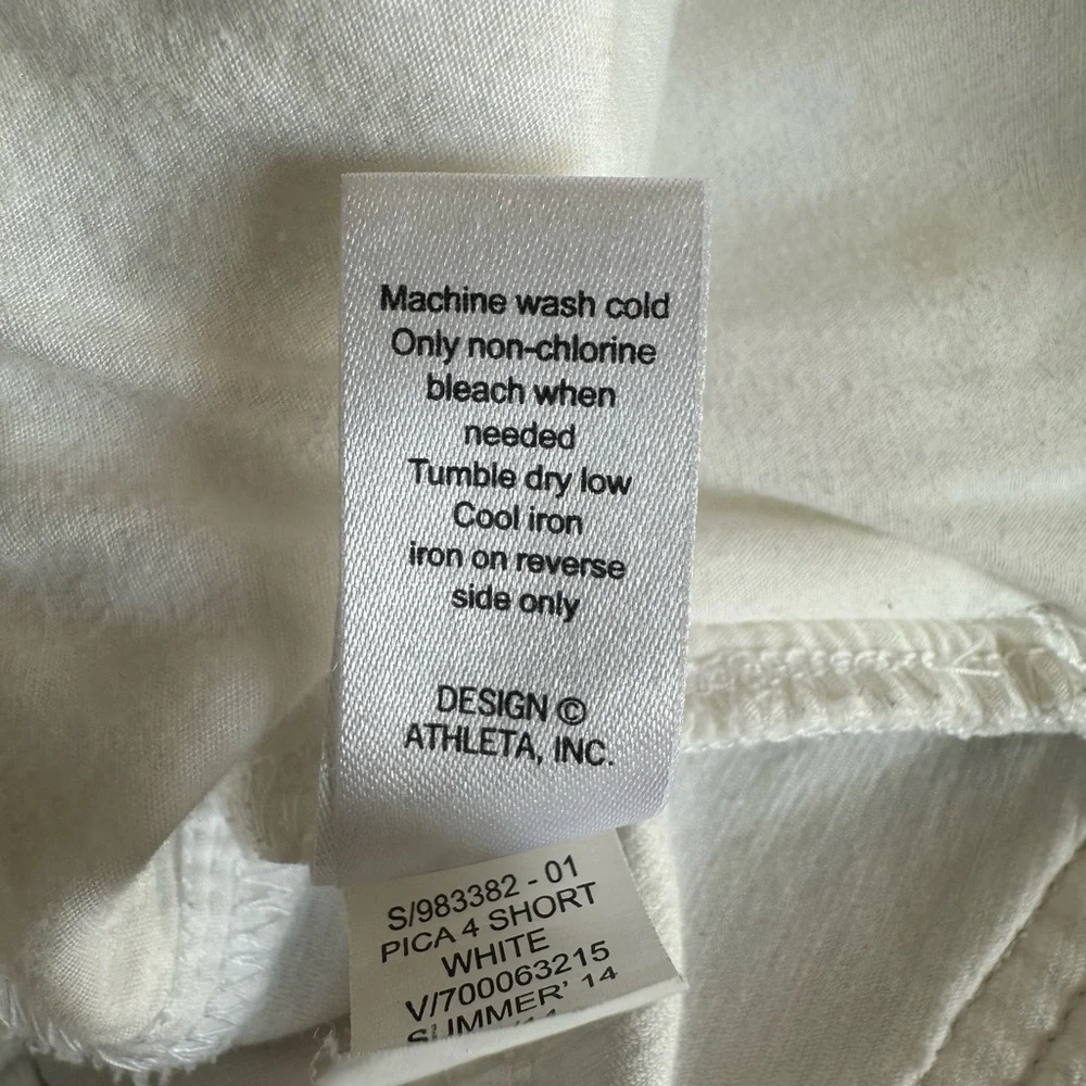 Athleta Women's White Corduroy Shorts - Picture 5 of 5